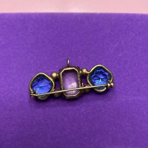 💛 RARE Vintage Avon Sterling Crystal Brooch/Pendant - Picture 5 of 7